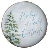 Blue Bows Boy Baby It's Cold Outside Baby Shower Chocolate Covered Oreo