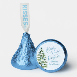 Blue Bows Boy Baby It's Cold Outside Baby Shower Hershey®'s Kisses®
