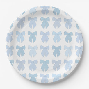Blue Bows Paper Plates