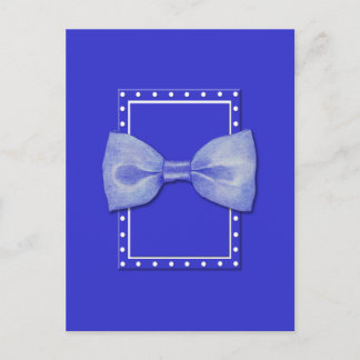 Blue Bowtie blue Postcard