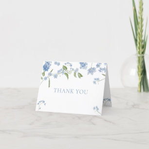 Blue Boy Baby in Bloom Baby Shower Thank You Card