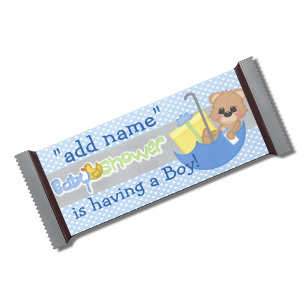 Blue Boy Baby Shower Candy Bar Wrapper Party Favor Notepad