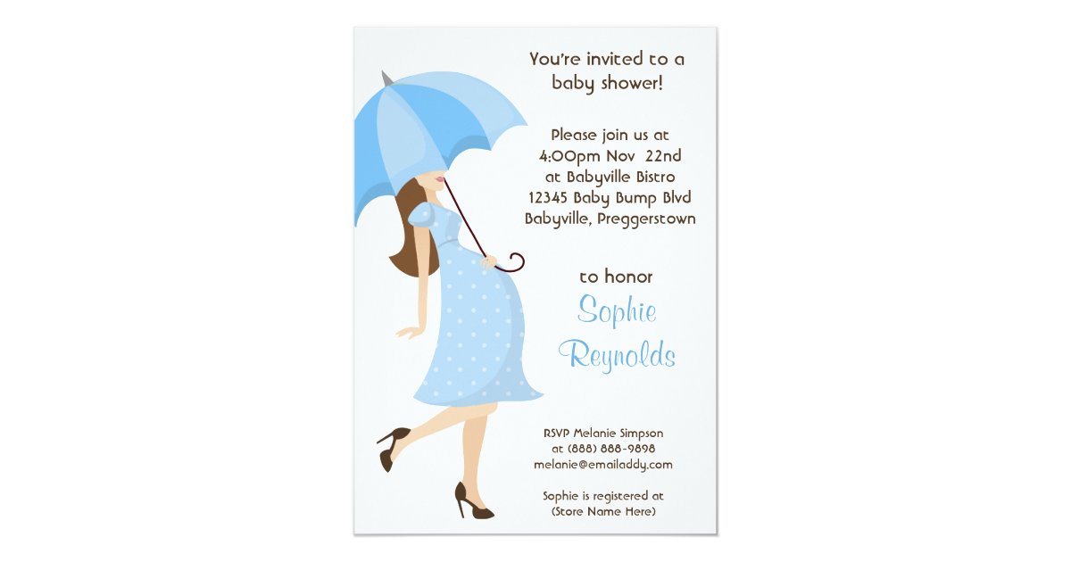 Blue Boy Baby Shower Invitation Modern Mommy Zazzle Boy Baby Shower Invitation Modern Mommy