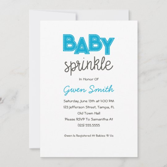 Blue Boy Baby Sprinkle Invitation | Zazzle.com