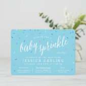 Blue Boy Baby Sprinkle Invitations (Standing Front)