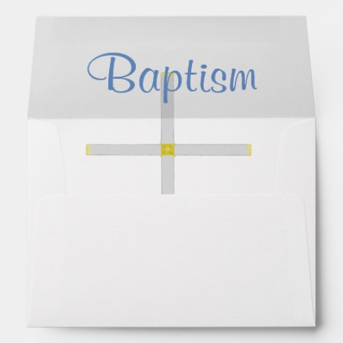 Blue Boy Baptism Cross Envelopes