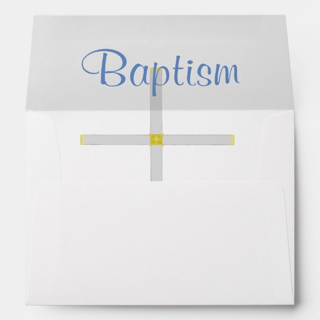 Blue Boy Baptism Cross Envelopes (Back (Bottom))