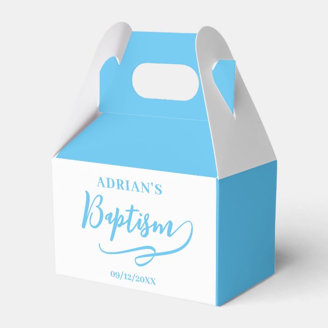 Blue Boy Baptism Favor Box (Front Side)