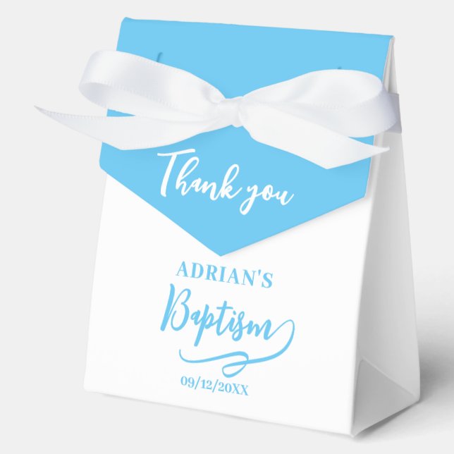 Blue Boy Baptism Favor Box (Front)
