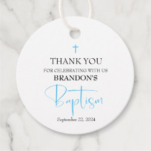 Blue Boy Baptism Favor Tags