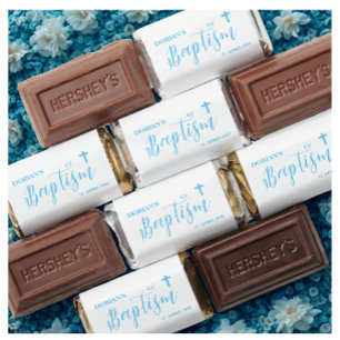 Blue Boy Baptism Favors Hershey's Miniatures