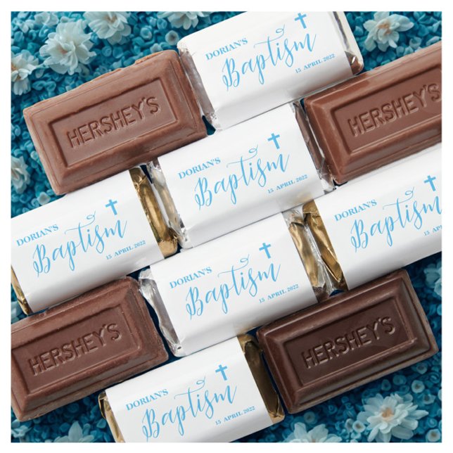 Blue Boy Baptism Favors Hershey's Miniatures (Creator Uploaded)