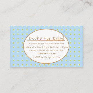 Blue Boy Bird Baby Shower Book Request Insert