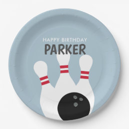 Blue Boy Bowling Birthday Party  Paper Plates