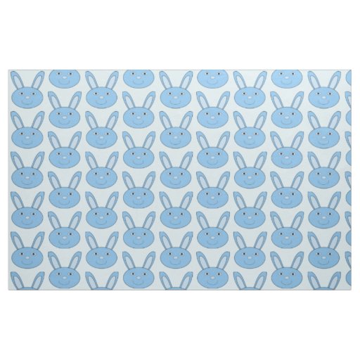 Blue Boy Bunny Face Spring Easter Fabric