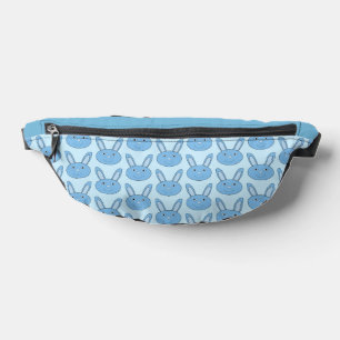 Blue Boy Bunny Face Spring Easter Patterned Fanny Pack