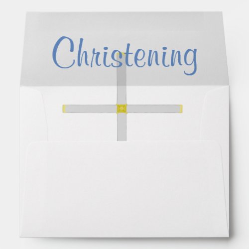 Blue Boy Christening Cross Envelopes