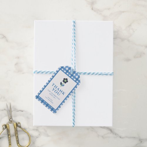 Blue Boy Cute Elephant Thank You Baby Shower  Gift Gift Tags