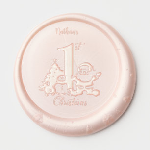 Blue Boy First Christmas  Wax Seal Sticker