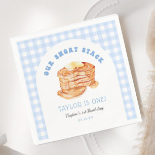Blue Boy Pancake Breakfast 1st Birthday Party Napkins