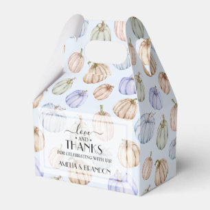 Blue Boy Pumpkins Baby Shower Large Favor Box
