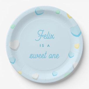 Blue Boy Sweet One First Birthday Plates