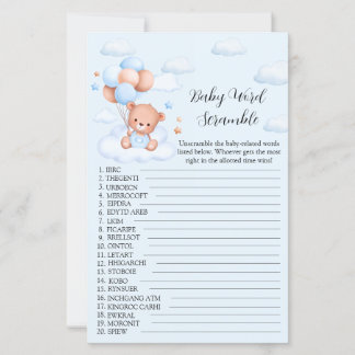 Blue Boy Teddy Bear Baby Shower