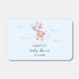 Blue Boy Teddy Bear Baby Shower Matchboxes
