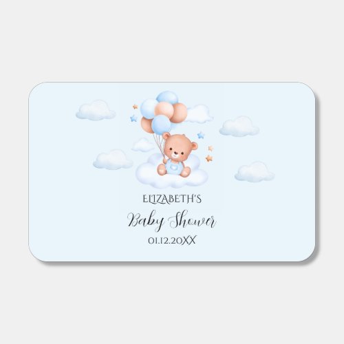 Blue Boy Teddy Bear Baby Shower Matchboxes