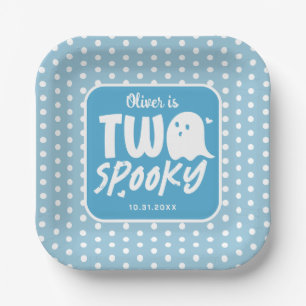 Blue Boy Two Spooky Halloween 2nd Birthday Paper Plates