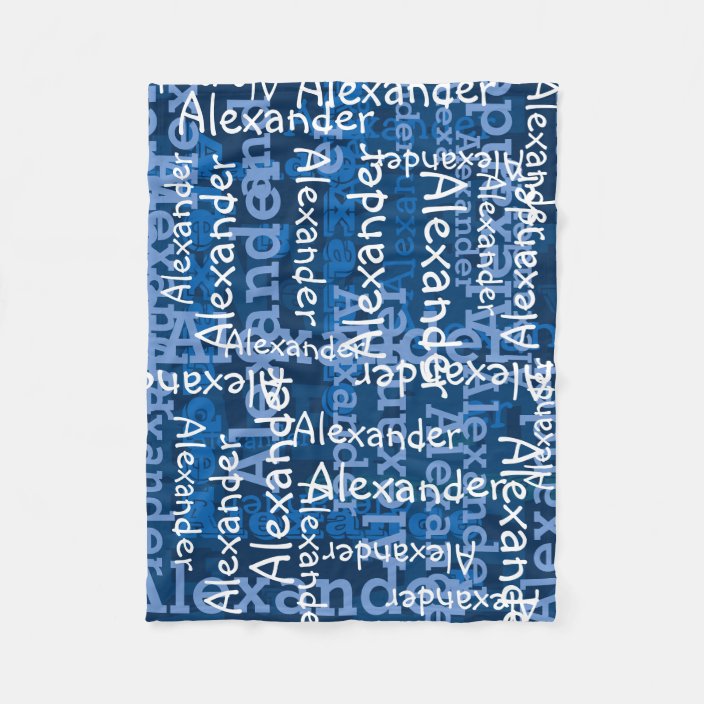 blanket with name all over