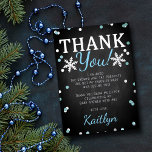 Blue Boy's Winter Christmas Baby Shower Thank You Foil Invitation<br><div class="desc">Celebrate in style with these sweet and very trendy real foil pressed baby shower invitations. This design is easy to personalize with your special event wording and your guests will be thrilled when they receive these fabulous invites.</div>