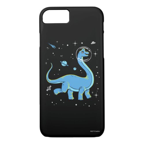 Blue Brachiosaurus Dinos In Space iPhone 87 Case