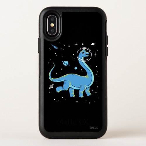 Blue Brachiosaurus Dinos In Space OtterBox Symmetry iPhone X Case