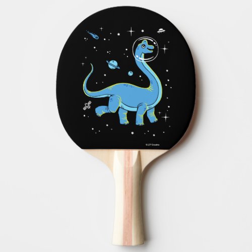 Blue Brachiosaurus Dinos In Space Ping Pong Paddle