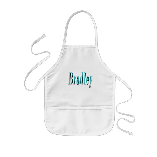 Blue Bradley Name, Kids' Apron (Front)