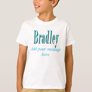 Blue Bradley Name Logo, T-Shirt