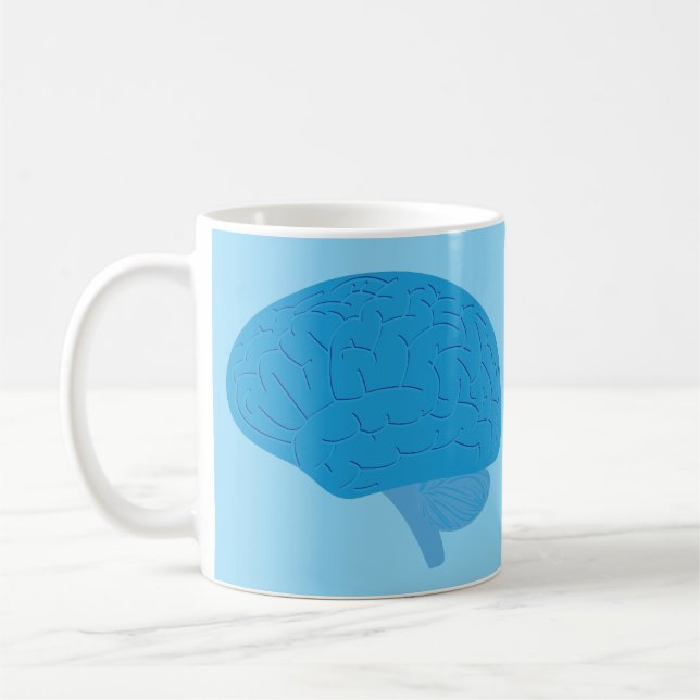 Blue Brain Coffee Mug (Left)