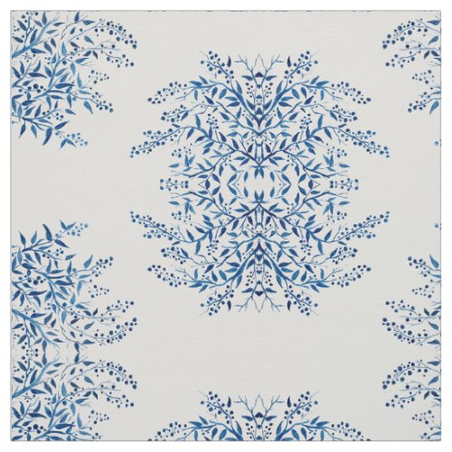 Blue Branches Pattern Fabric