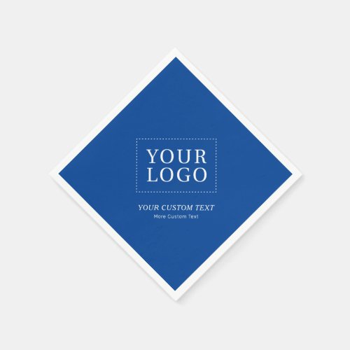 Blue Branded Custom Business Logo Promotional Napk Napkins
