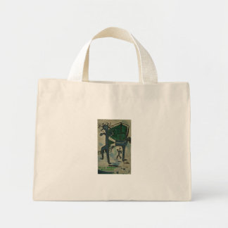 blue break dancers mini tote bag