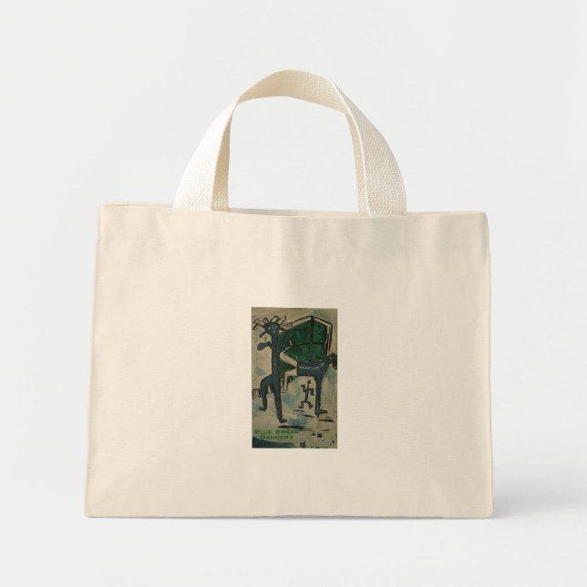 blue break dancers mini tote bag (Front)
