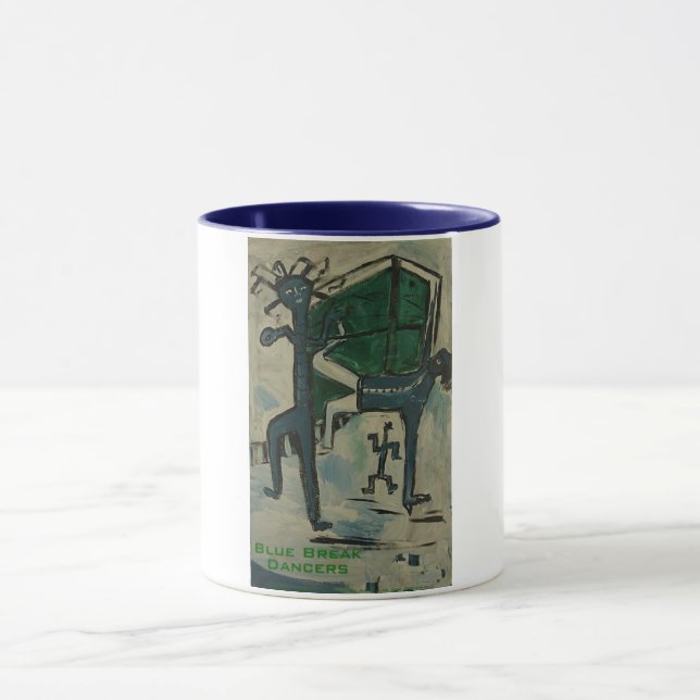 blue break dancers mug (Center)