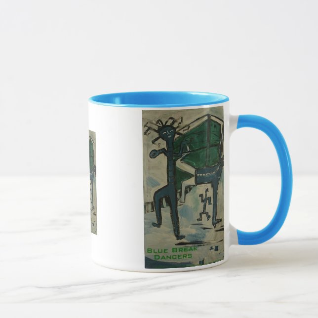 blue break dancers mug (Right)