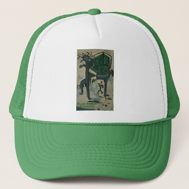 blue break dancers trucker hat (Front)
