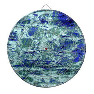 Blue brick grunge crack textures background dartboard with darts