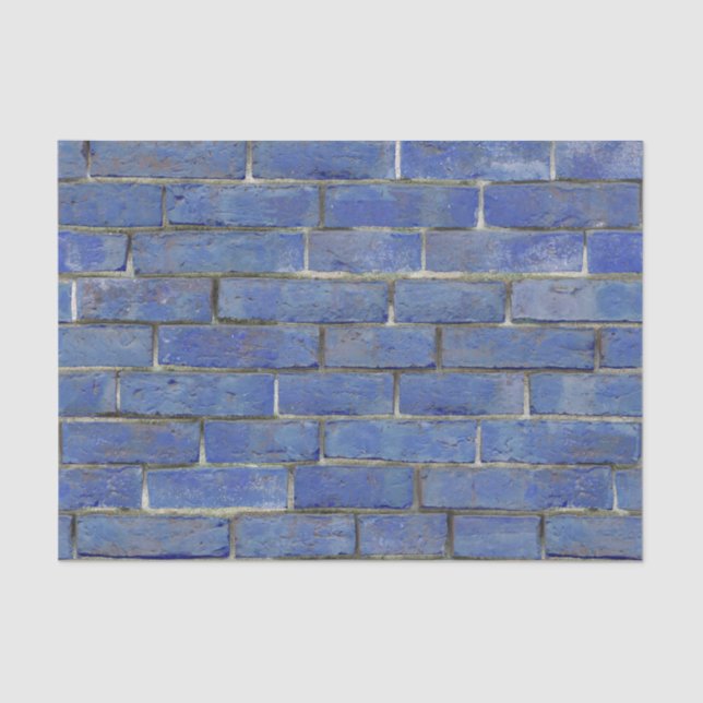 Blue Brick Pattern Tissue Paper (Front)