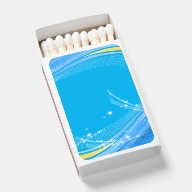 Blue Bridal Shower Matchbox Matchboxes (Front Open)