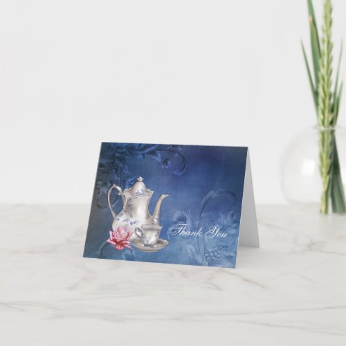 Blue Bridal Tea Thank You Cards