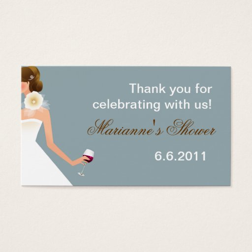 Customizable Blue bride business card template